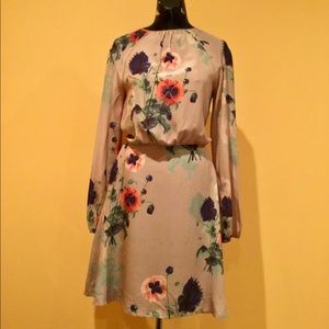Anthro silk dress